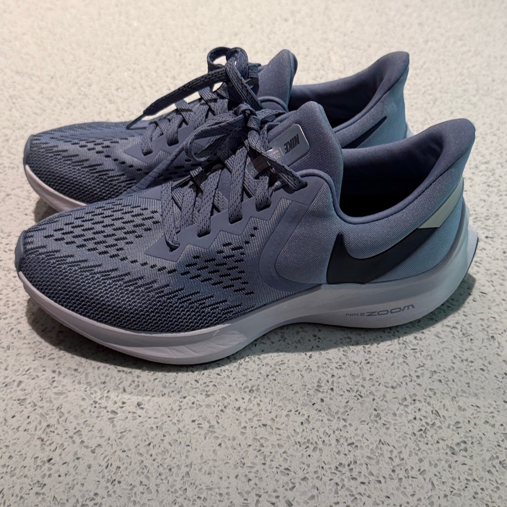 Nike Womens Air Zoom Winflo 6 AQ8228-400 Blue Running Shoes Sneakers Size 7